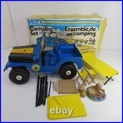 Vtg Marx Sears Canada Camping Set 4559 Mountain Masher Blue Jeep Original Box