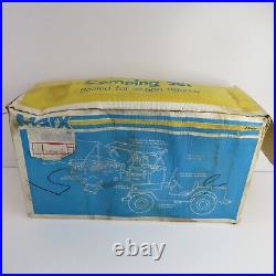 Vtg Marx Sears Canada Camping Set 4559 Mountain Masher Blue Jeep Original Box