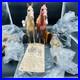 Vtg Marx Toys Knight& Viking Series-2 Knights, 2 Horses, Directions, Accessories