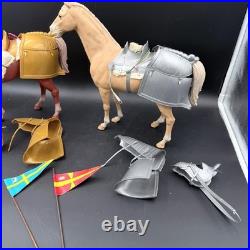 Vtg Marx Toys Knight& Viking Series-2 Knights, 2 Horses, Directions, Accessories