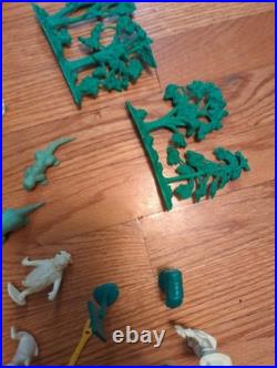 Vtg Original Marx The Flintstones Playset Parts Figures Rock Buildings 1960s