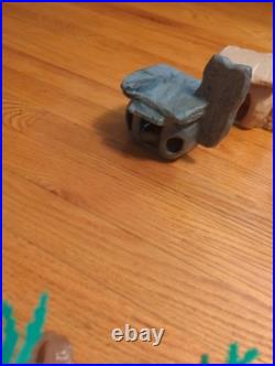 Vtg Original Marx The Flintstones Playset Parts Figures Rock Buildings 1960s