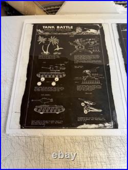 Vtg RARE 1960s Louis Marx Battleground & Tank Battle Assembly Instructions GLASS