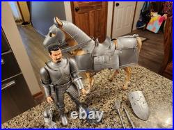 Vtg & Rare 1968 Silver Knight with Horse by Marx 1/6th Scale Knight near Mint