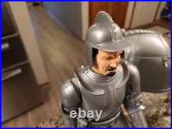 Vtg & Rare 1968 Silver Knight with Horse by Marx 1/6th Scale Knight near Mint