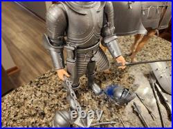 Vtg & Rare 1968 Silver Knight with Horse by Marx 1/6th Scale Knight near Mint