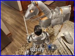 Vtg & Rare 1968 Silver Knight with Horse by Marx 1/6th Scale Knight near Mint