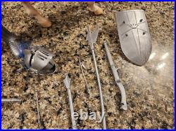 Vtg & Rare 1968 Silver Knight with Horse by Marx 1/6th Scale Knight near Mint