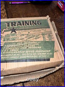 WOW LooK VINTAGE 1950'S MARX US ARMY TRAINING CENTER WITH ORIGINAL BOX