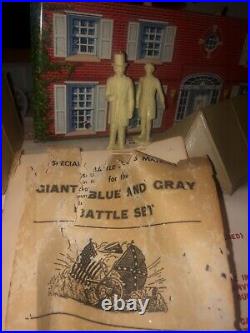 WOW c1961 vintage Marx The BLUE And The GRAY Giant Playset w original box