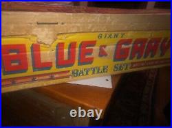 WOW c1961 vintage Marx The BLUE And The GRAY Giant Playset w original box