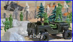 WWII Battle of the Bulge Playset #1 Bastogne Forest Battle 54mm Plastic