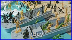 WWII D-Day Playset #1 Hit the Beach 54mm Plastic Toy Soldiers