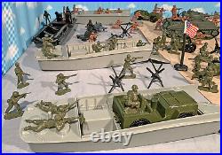 WWII D-Day Playset #1 Hit the Beach 54mm Plastic Toy Soldiers