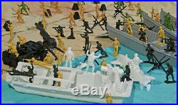 WWII D-Day Playset #1 Hit the Beach 54mm Plastic Toy Soldiers