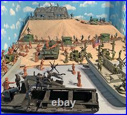 WWII D-Day Playset #1 Hit the Beach 54mm Plastic Toy Soldiers