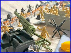 WWII D-Day Playset 54mm Unpainted Plastic Toy Soldiers