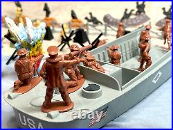 WWII D-Day Playset 54mm Unpainted Plastic Toy Soldiers