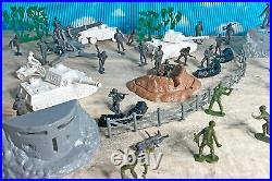 WWII Marx Vintage & Recast American Patrol Playset 54mm Plastic Toy Soldiers