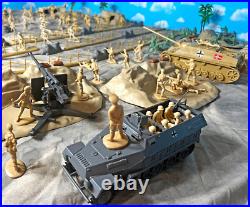 WWII North Africa Campaign Playset 54mm plastic toy soldiers