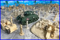 WWII North Africa Campaign Playset 54mm plastic toy soldiers