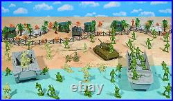 WWII Pacific Campaign Playset #1 Beach Landing 54mm Plastic Toy Soldiers