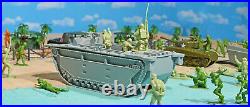 WWII Pacific Campaign Playset #1 Beach Landing 54mm Plastic Toy Soldiers