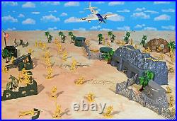 WWII Pacific Campaign Playset #2 Island Battle 54mm Plastic Toy Soldiers