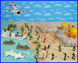 WWII Pacific Campaign Playset #3 The Raid 54mm Plastic Toy Soldiers