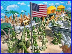 WWII Pacific Campaign Playset 54mm Plastic Toy Soldiers 289 pieces