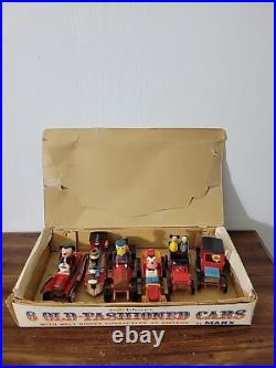 Walt Disney 6 old fashion cars by Marx Complete Set With Box