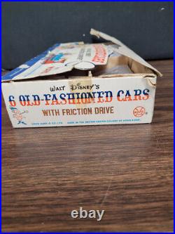 Walt Disney 6 old fashion cars by Marx Complete set in box rare friction drive