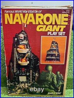 World War II Marx Guns Of Navarone Giant Soldiers Playset Vintage Used Set W Box