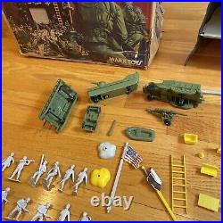 World War II Marx Guns Of Navarone Giant Soldiers Playset Vintage Used Set W Box