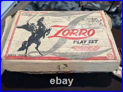 Zorro Play Set Vintage 1950s Marx Walt Disney